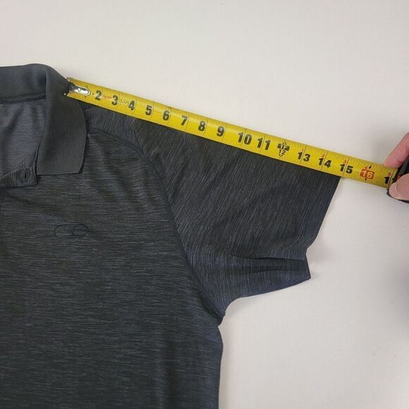 Lululemon Polo Shirt Men XXL Charcoal Gray Black Metal Vent Tech Short Sleeve - Picture 6 of 11
